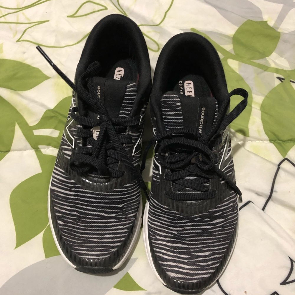 Black and white new balances